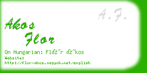 akos flor business card